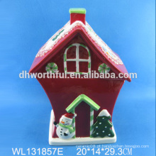 Alta qualidade grande casa de Natal de cerâmica recipiente de armazenamento